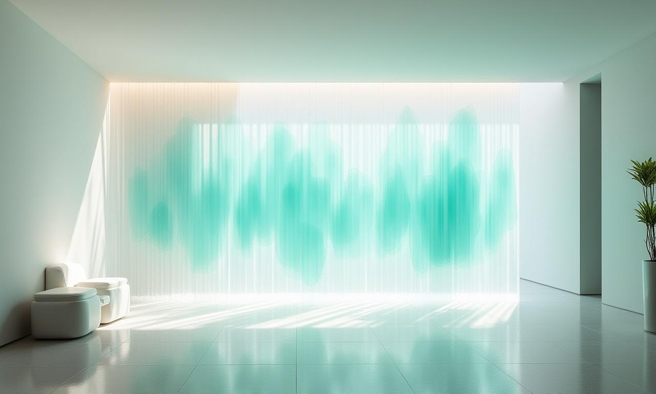 Bespoke glass art installation in a modern wellness center